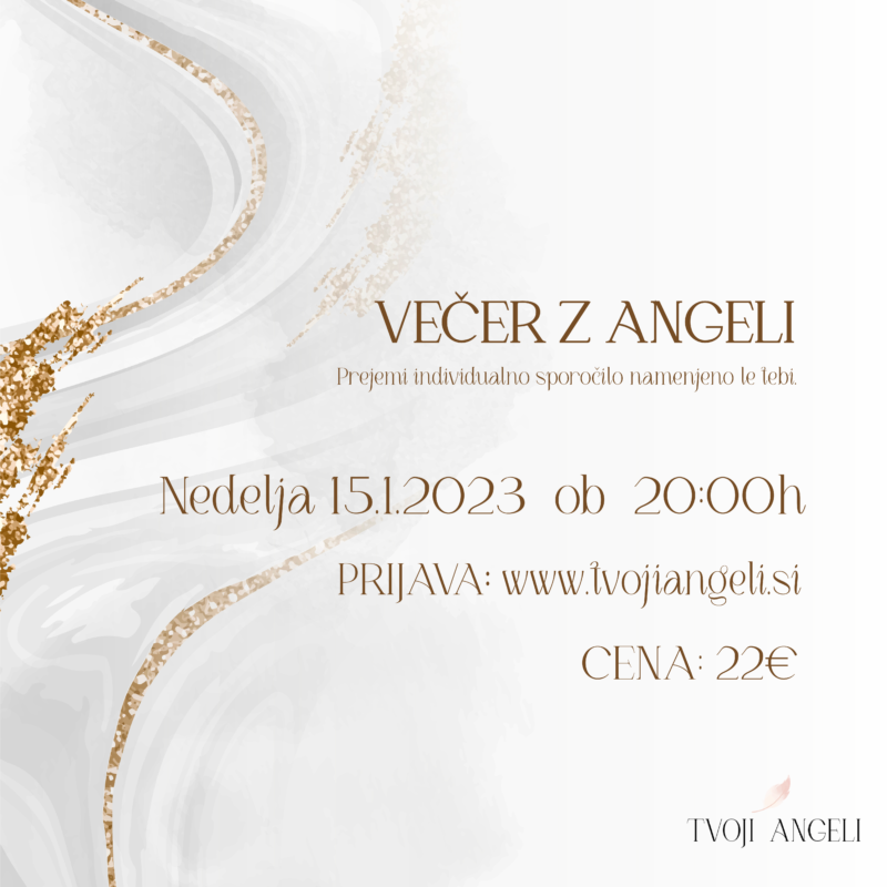 Večer z angeli 15.1.2023 Špela Bajt Butko