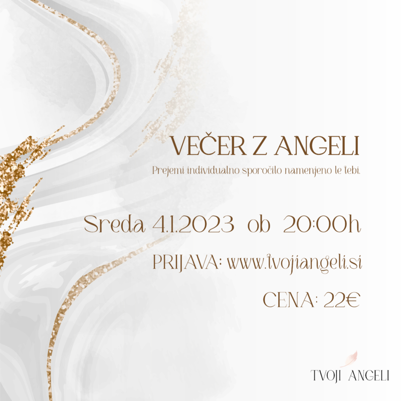 Večer z angeli 4.1.2023 Špela Bajt Butko Večer z angeli
