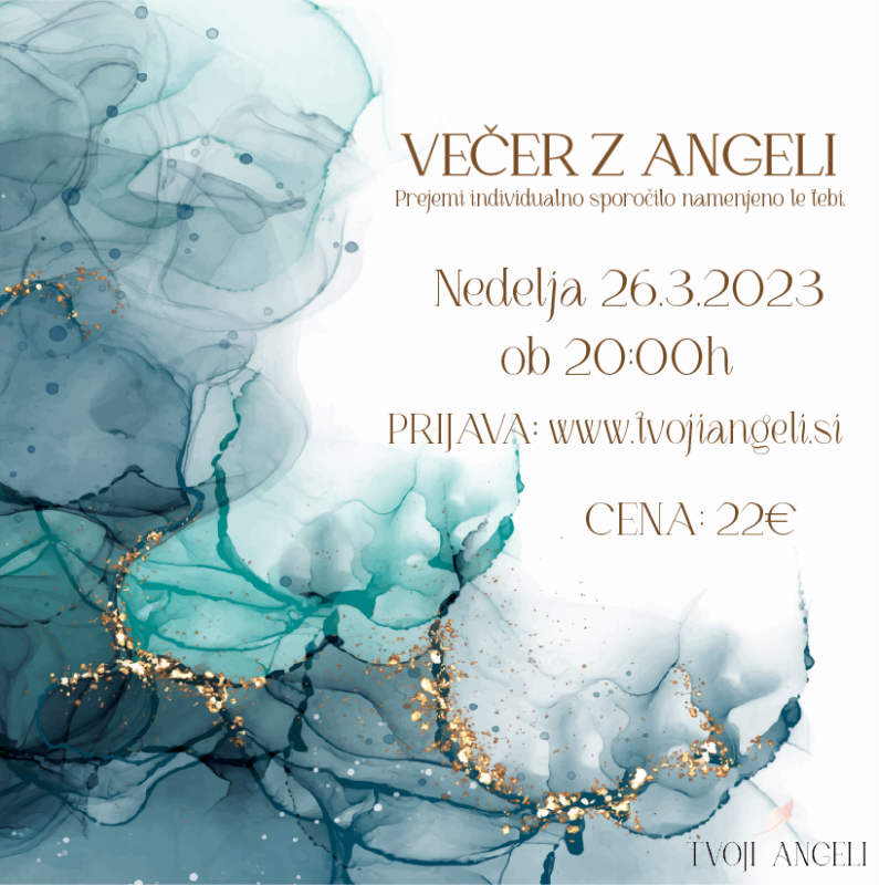Večer z angeli 26.3.2023 - Tvoji Angeli - kanaliziranje - Špela Bajt Butko