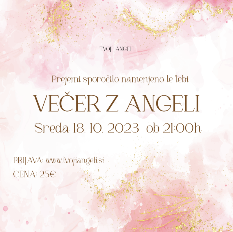Večer z Angeli 18.10.2023 - Tvoji Angeli - kanaliziranje - Špela Bajt Butko
