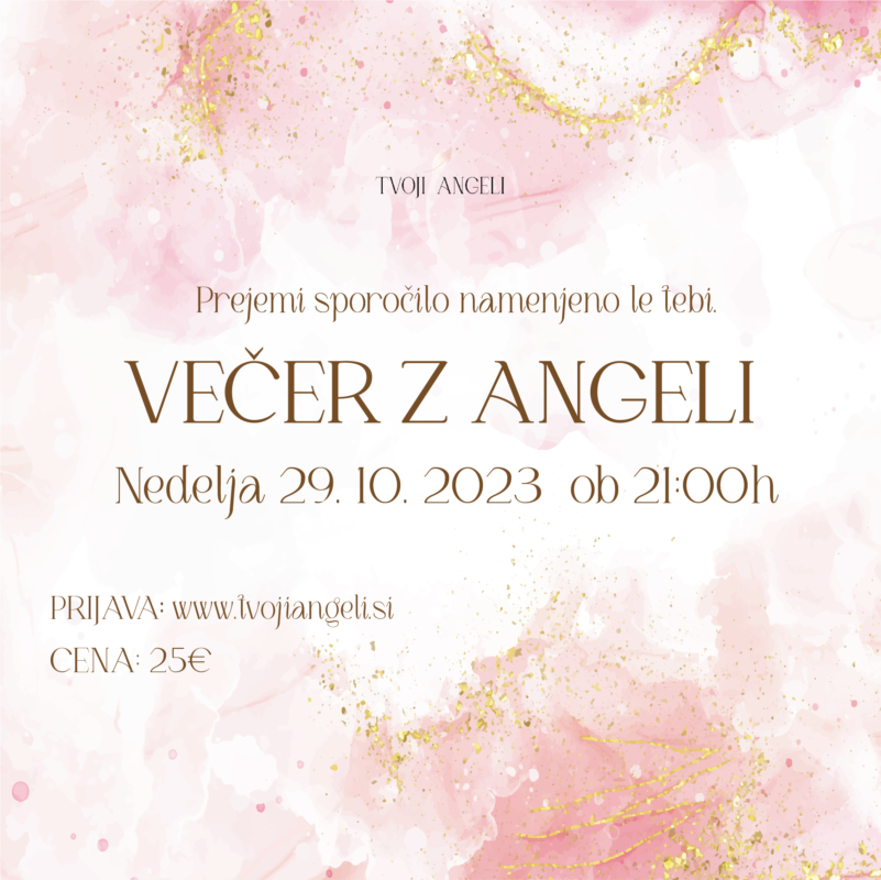 Večer z Angeli 29.10.2023 - Tvoji Angeli - kanaliziranje - Špela Bajt Butko