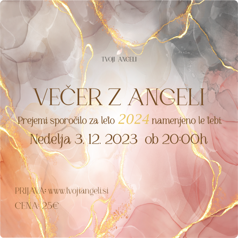 Večer z Angeli 3.12.2023 - Tvoji Angeli - kanaliziranje - Špela Bajt Butko - Usmeritev za leto 2024