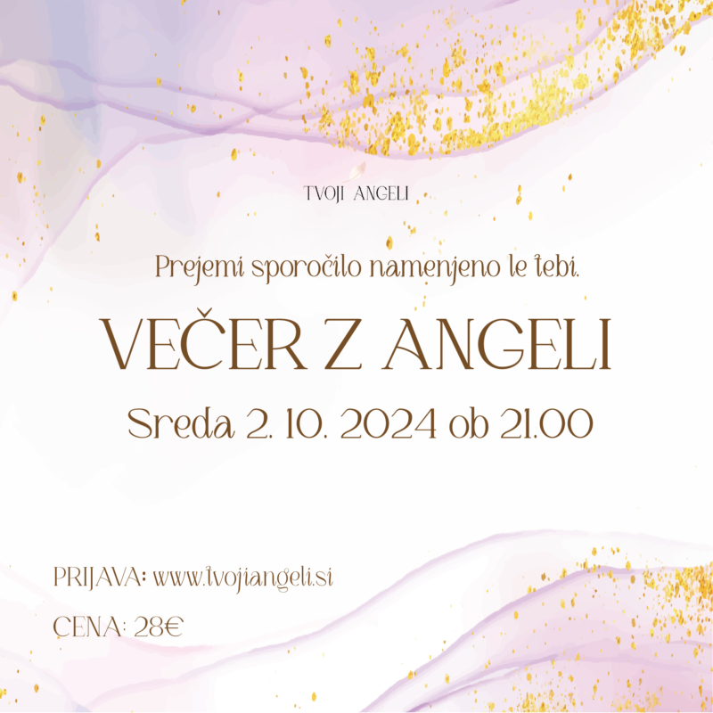 Večer z Angeli 2.10.2024 - Tvoji Angeli - kanaliziranje - Špela Bajt Butko