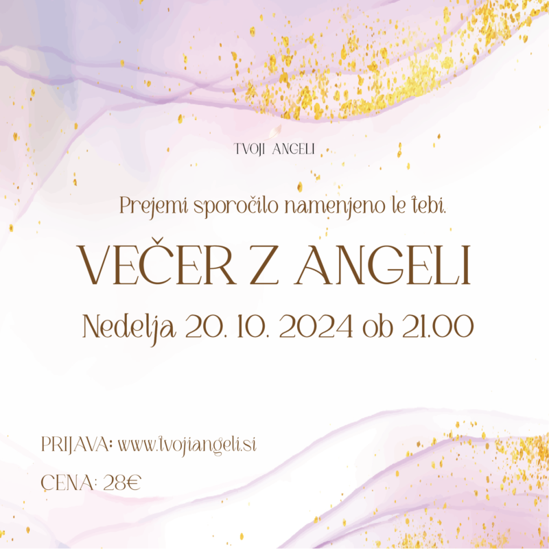 Večer z Angeli 20.10.2024 - Tvoji Angeli - kanaliziranje - Špela Bajt Butko