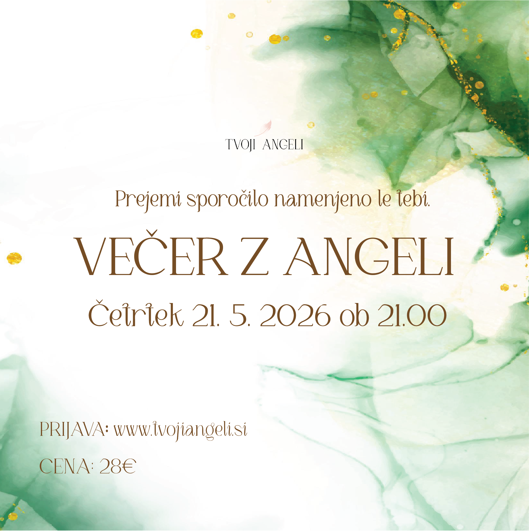 Večer z Angeli 21.5.2026 - Tvoji Angeli - kanaliziranje - Špela Bajt Butko